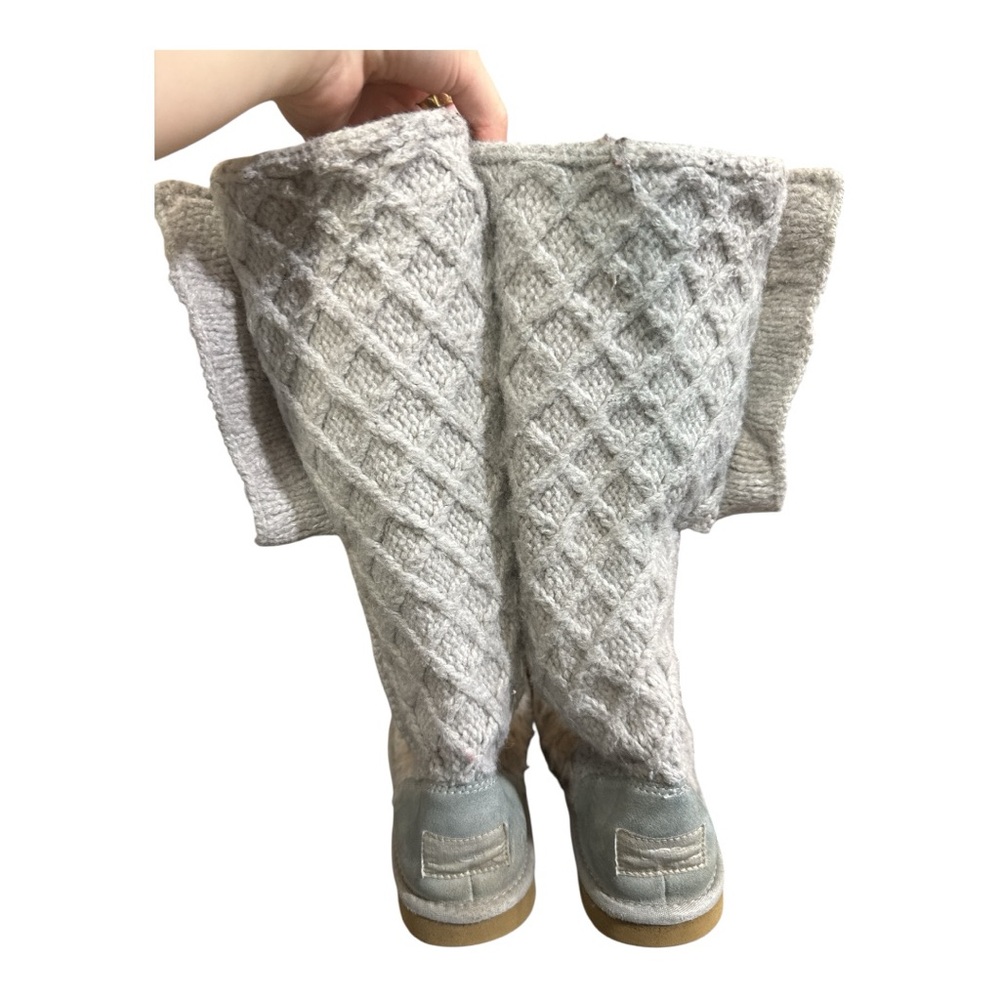 Ugg Lattice Cardy Knit Gray boots - Picture 4 of 7